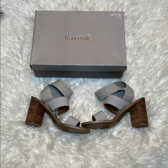 FRANCO SARTO DEAR BLOCK SANDAL in GREY/TAUPE - Picture 9 of 16